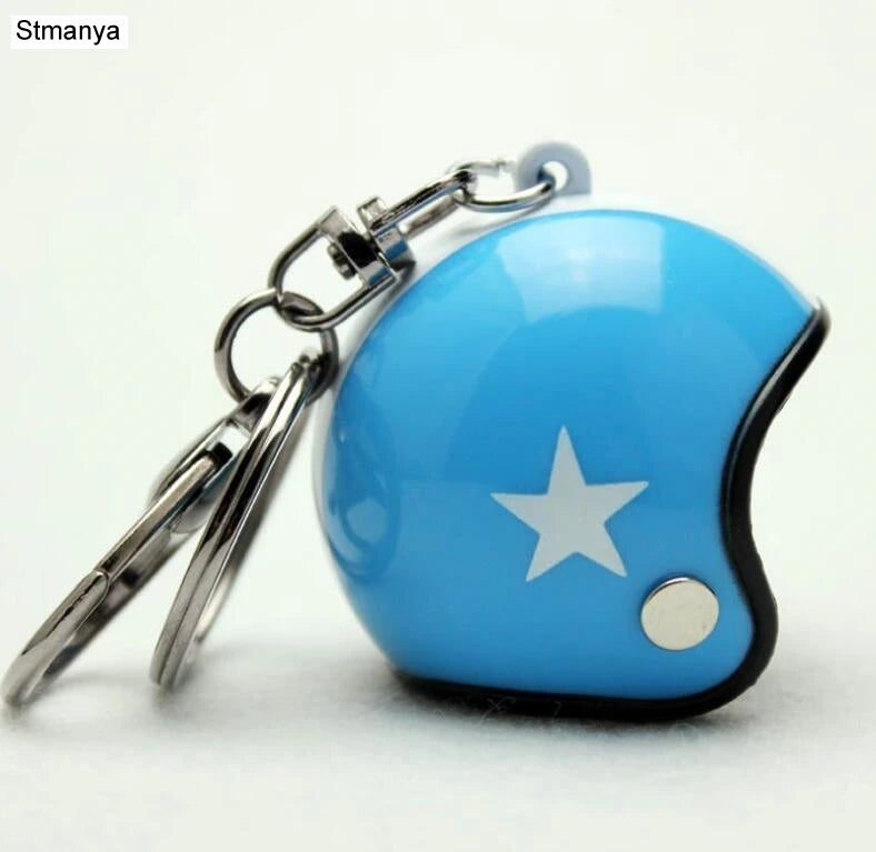⭐ Mini Helmet Keychain – Colorful Biker Style Charm 🏍️