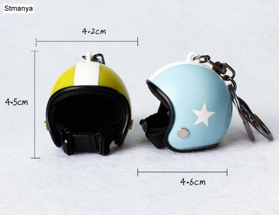 ⭐ Mini Helmet Keychain – Colorful Biker Style Charm 🏍️