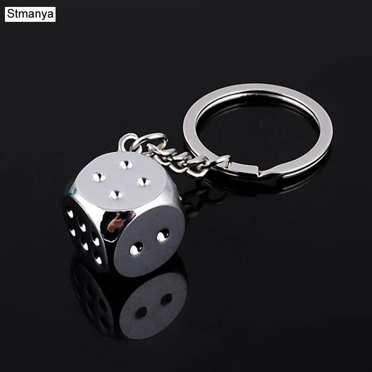 🎸🎲 Cool Metal Keychains – Guitar & Dice Edition