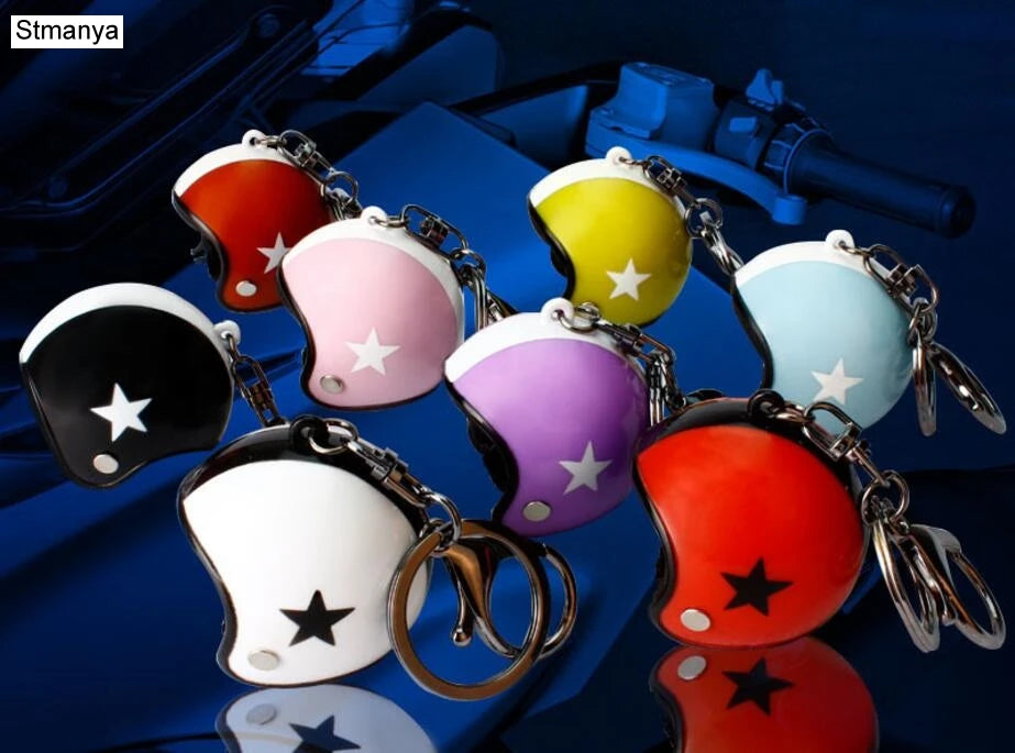 ⭐ Mini Helmet Keychain – Colorful Biker Style Charm 🏍️