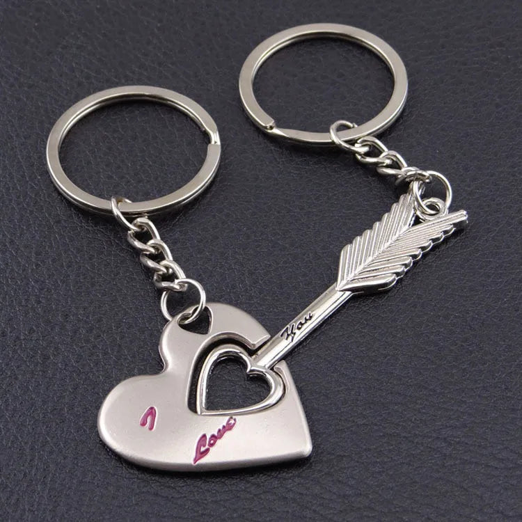 2pcs Love Lock & Heart Keychain Set 🔐❤️ | Perfect Couple Gift!