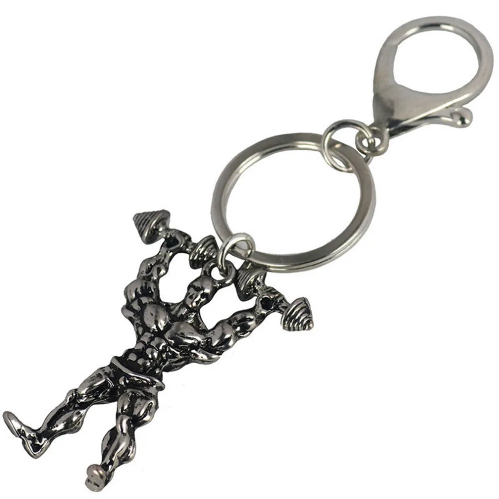 💪🏋️‍♂️ Strong Man Dumbbell Keychain – Fitness Gym Gift for Men