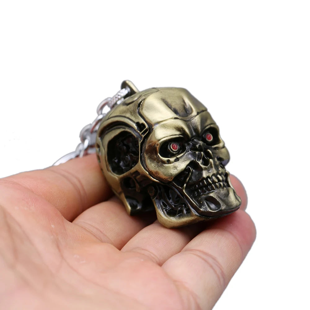 💀 3D Skull Head Keychain – Bold & Edgy Alloy Key Ring 🔑