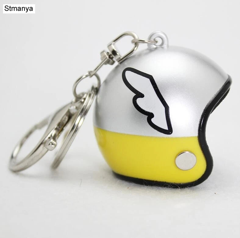 ⭐ Mini Helmet Keychain – Colorful Biker Style Charm 🏍️
