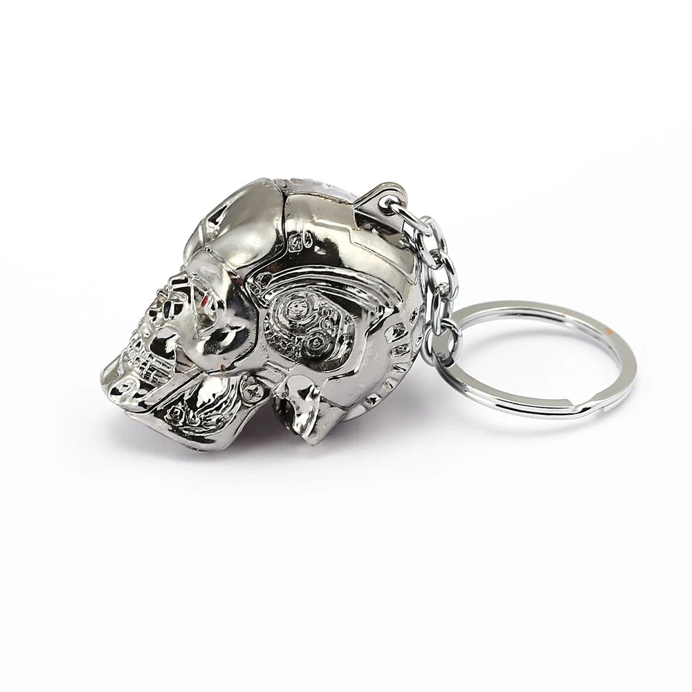 💀 3D Skull Head Keychain – Bold & Edgy Alloy Key Ring 🔑