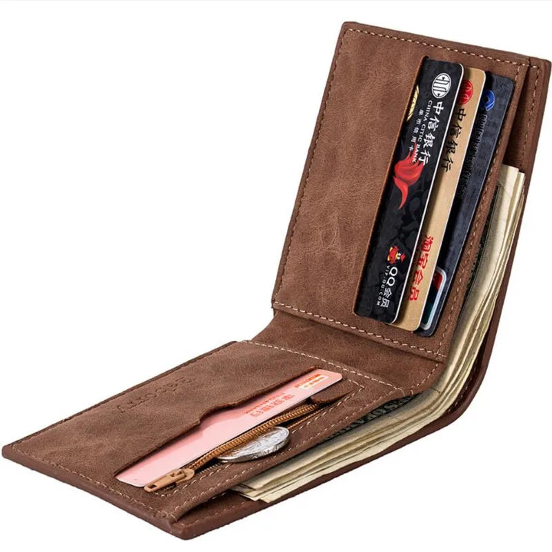 🖤 Slim & Smart – Business Style Wallet with Coin Zipper