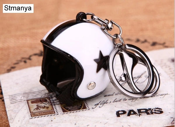 ⭐ Mini Helmet Keychain – Colorful Biker Style Charm 🏍️