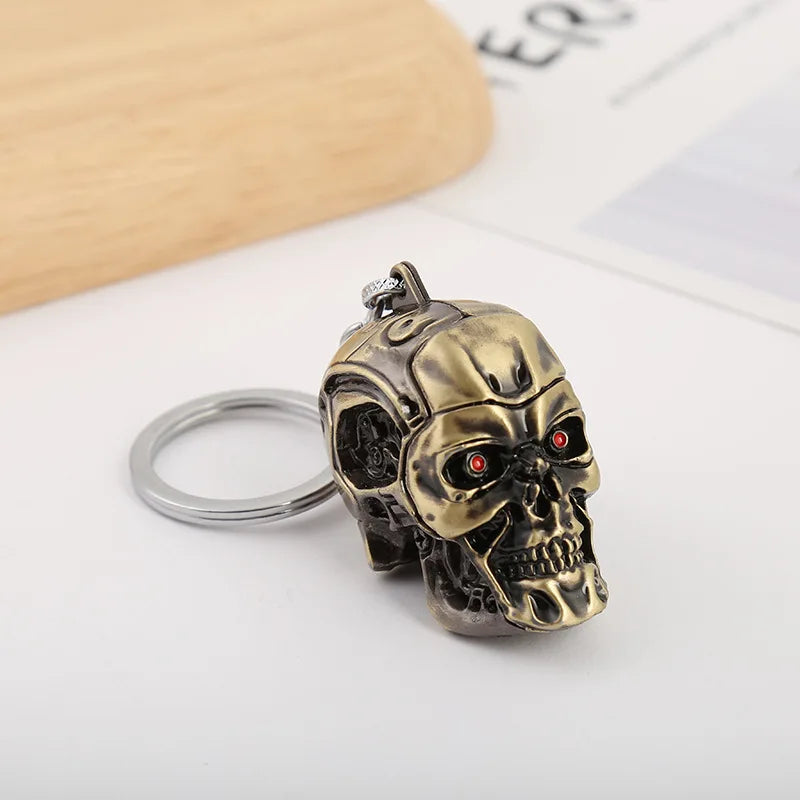 💀 3D Skull Head Keychain – Bold & Edgy Alloy Key Ring 🔑