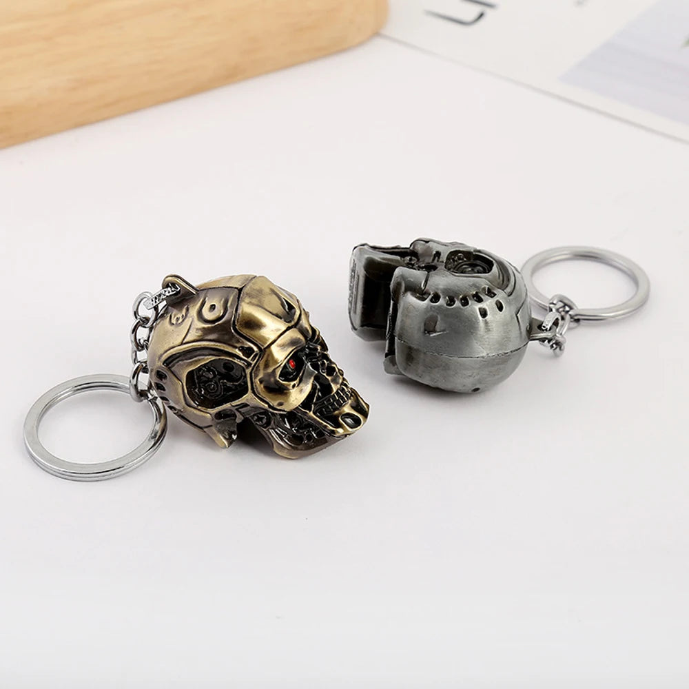 💀 3D Skull Head Keychain – Bold & Edgy Alloy Key Ring 🔑