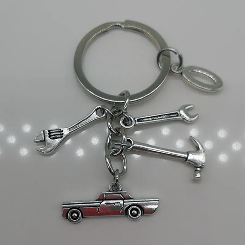 🛠️ Classic Car & Tools Keychain 🔧🚗