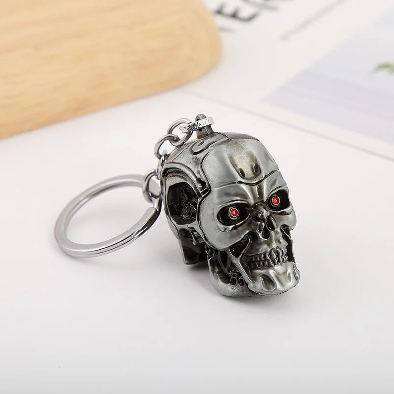 💀 3D Skull Head Keychain – Bold & Edgy Alloy Key Ring 🔑