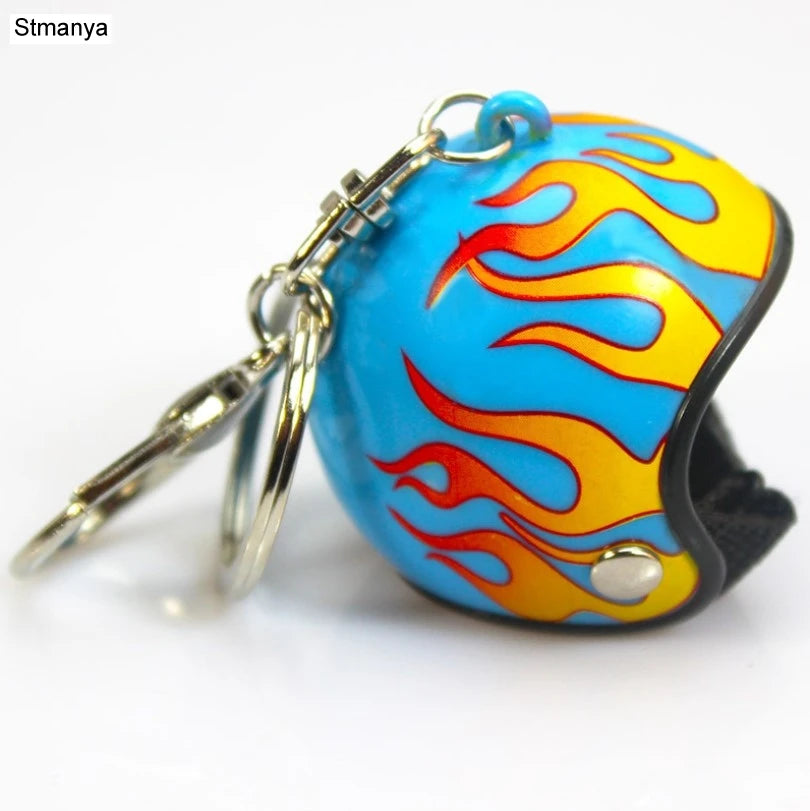 ⭐ Mini Helmet Keychain – Colorful Biker Style Charm 🏍️