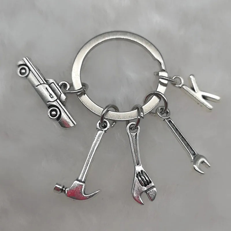 🛠️ Classic Car & Tools Keychain 🔧🚗