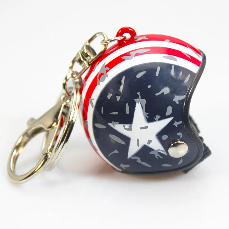 ⭐ Mini Helmet Keychain – Colorful Biker Style Charm 🏍️