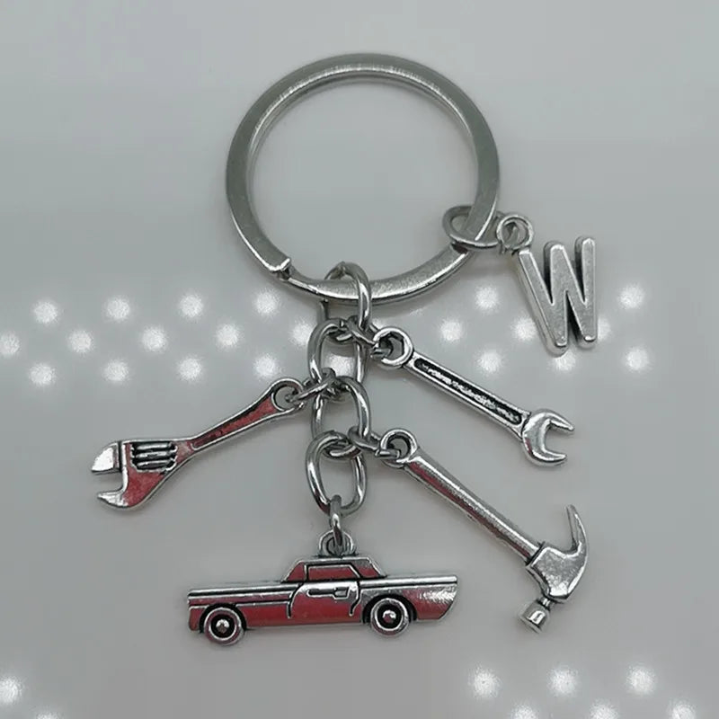 🛠️ Classic Car & Tools Keychain 🔧🚗