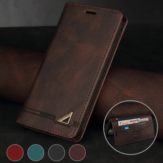 🧲 Luxury Leather Wallet Phone Case 📱