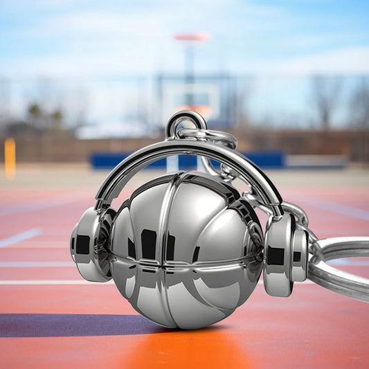 🏀 Basketball Keychain with Headphones – For True Game Lovers! 🎧