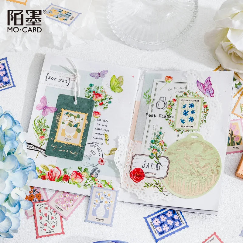 ✨💌 Vintage-Inspired Decorative Stamp Stickers 💌✨