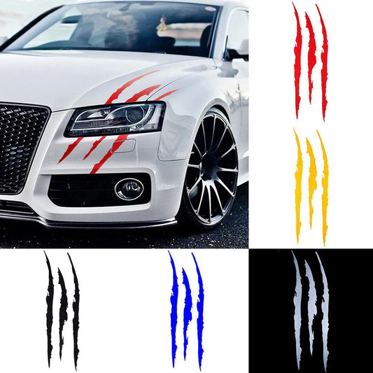 🦖 Reflective Monster Claw Mark Car Sticker – Fierce and Eye-Catching!