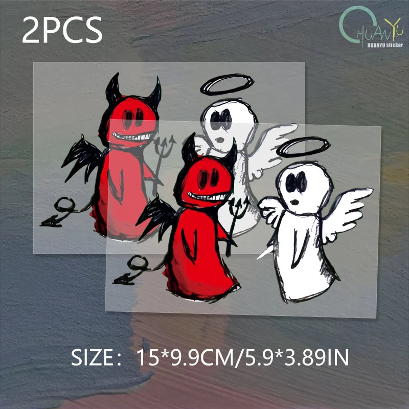 😇😈 Angel & Demon Hollow Car Sticker – Show Both Sides of You! 🚗