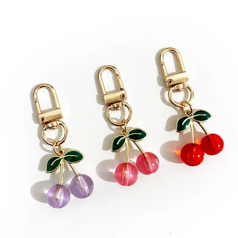🍒✨ Cute Cherry Charm Keychain – Sweet &amp; Stylish! ✨🍒