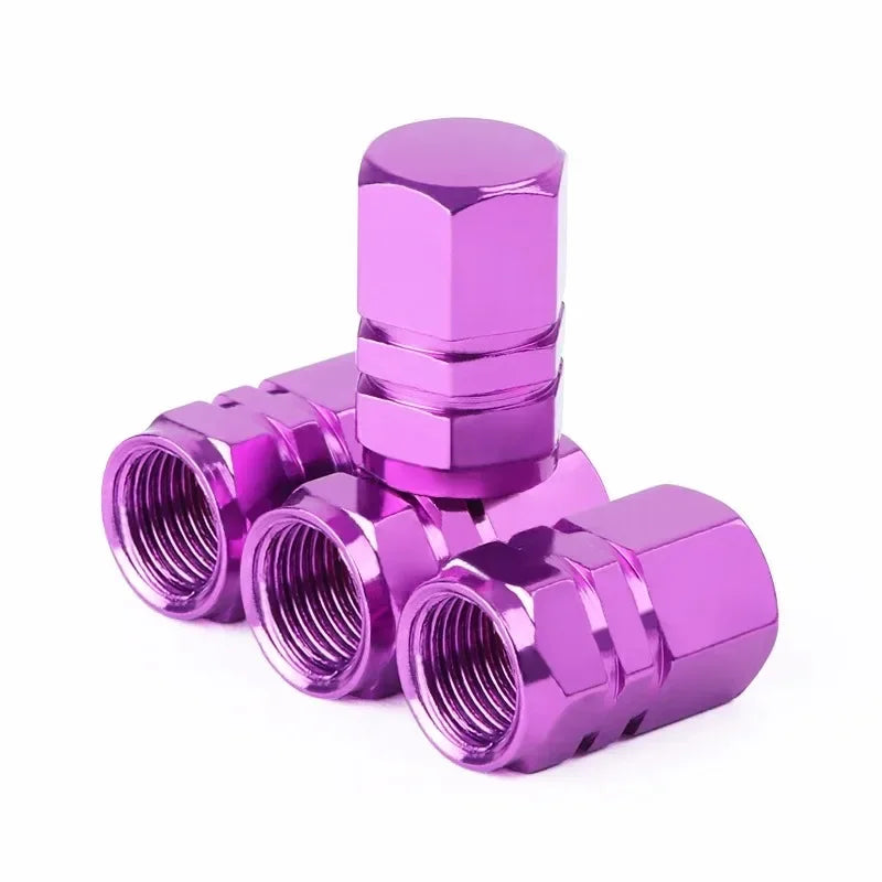 Premium Anodized Aluminum Tire Valve Stem Caps (4-Pack)