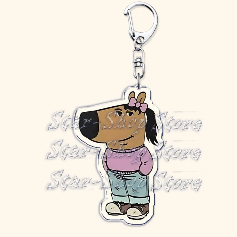 😎 Just a Chill Guy/Girl Meme Keychain 🐶✨