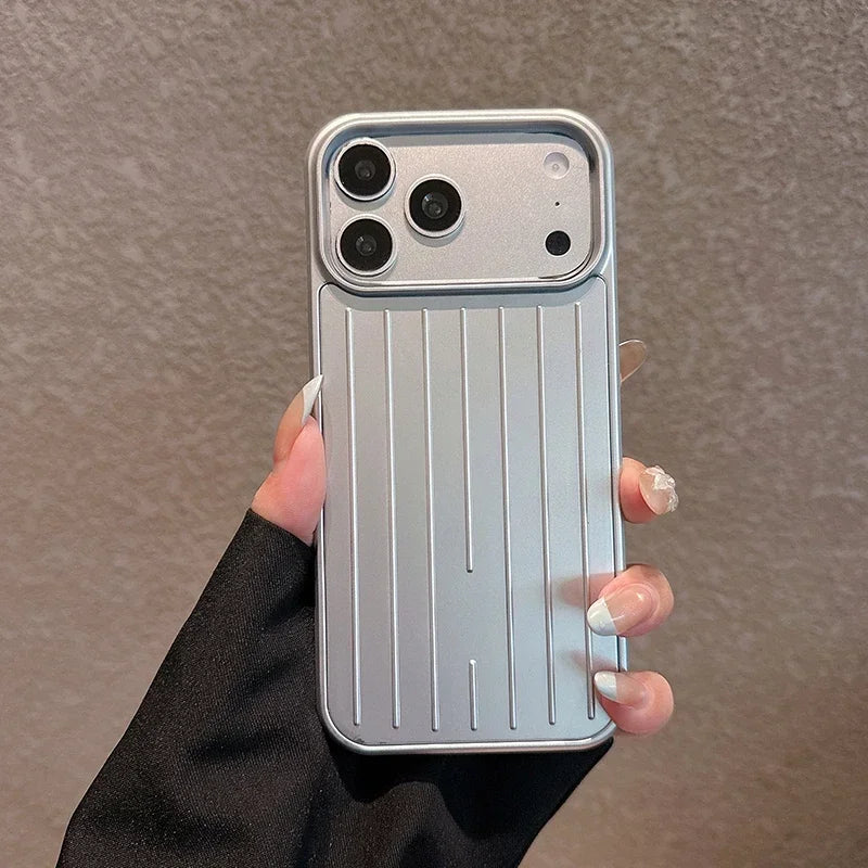Luxury Suitcase Stripe Matte Phone Case for iPhone | Luggage Aesthetic Cover
