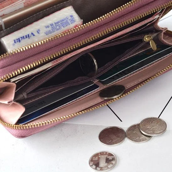 🌸 Elegant Long Zipper Clutch Wallet for Women