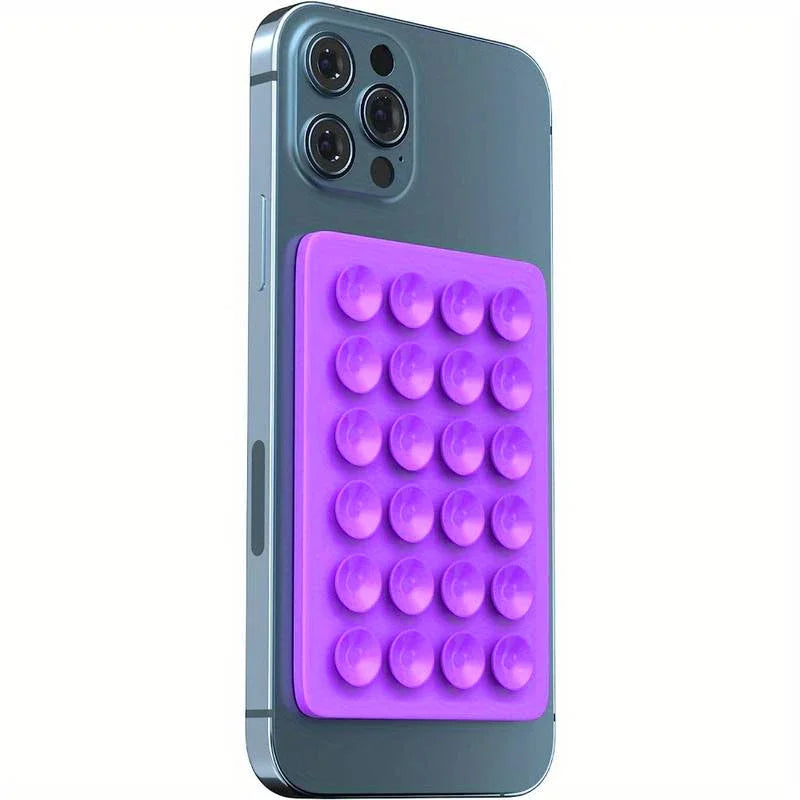 Silicone Suction Phone Holder 🧲 | Multifunctional Wall & Car Mount