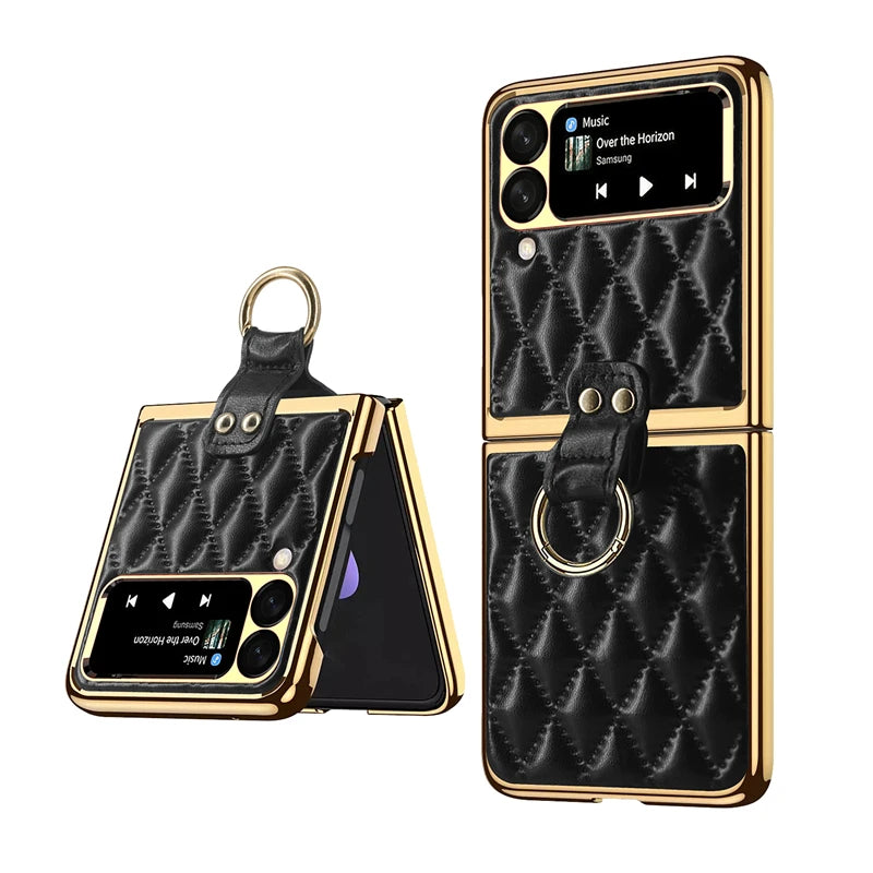 Luxury Diamond Air Cushion Leather Case for Galaxy Z Flip – Ultimate Protection & Style 💎📱