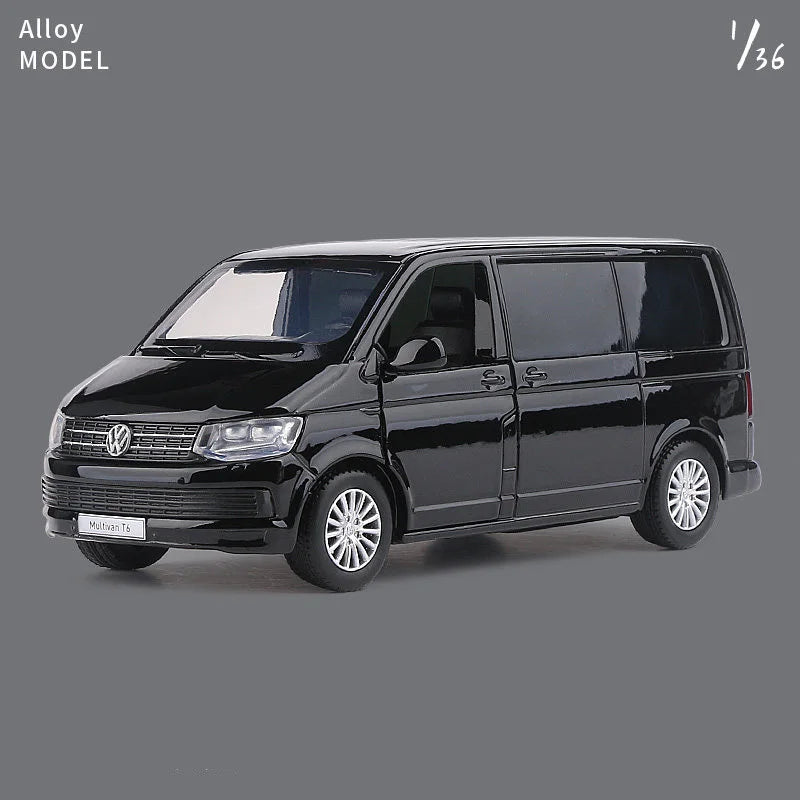 🚐 Diecast VW Van Model – Realistic 1:32 Pull-Back Toy 🖤
