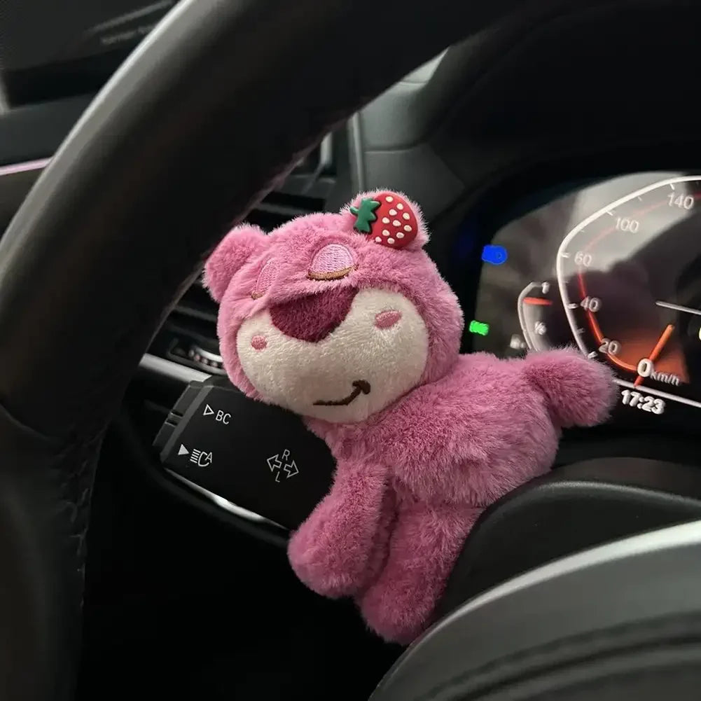 Cute Plush Bear & Character Car Dashboard Steering Lever Decor