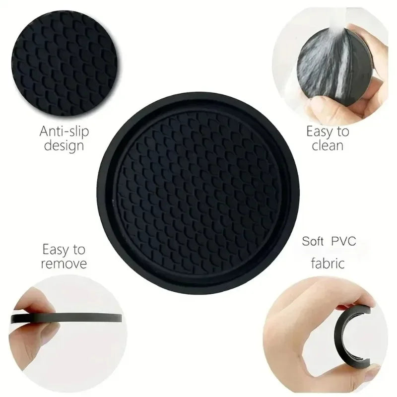 2PCS Universal Car Cup Holder Coasters – Anti-Slip & Waterproof 🥤🚗
