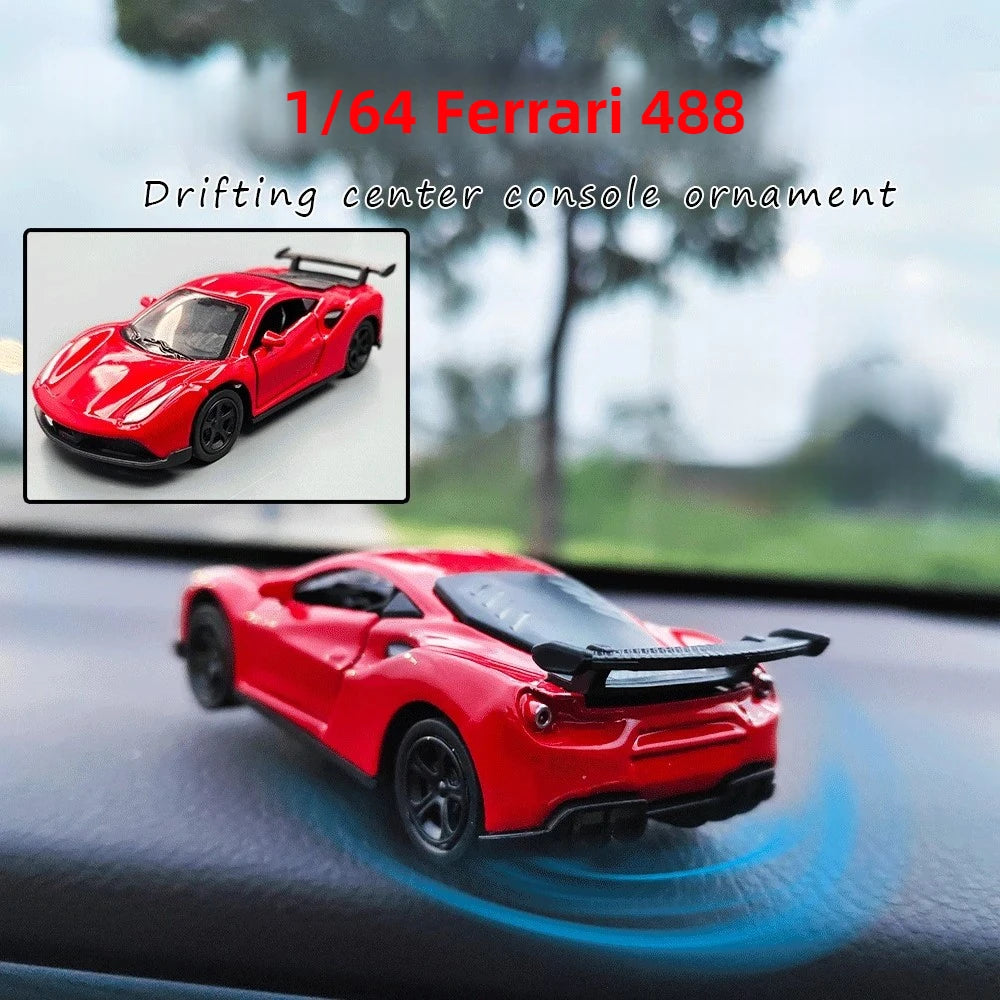 🚗💨 Rotating Drift Car Ornament – Dashboard Racing Model Decoration