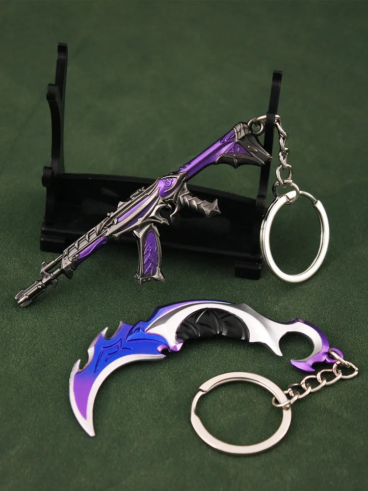🔫 Valorant Gun & Knife Keychain – Mini Alloy Weapon Model for Gamers 🎮