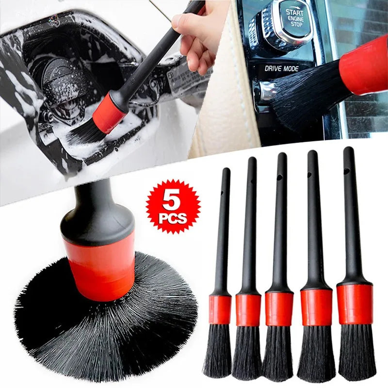 AutoDetail Pro™ 5-Piece Car Detailing Brush Set