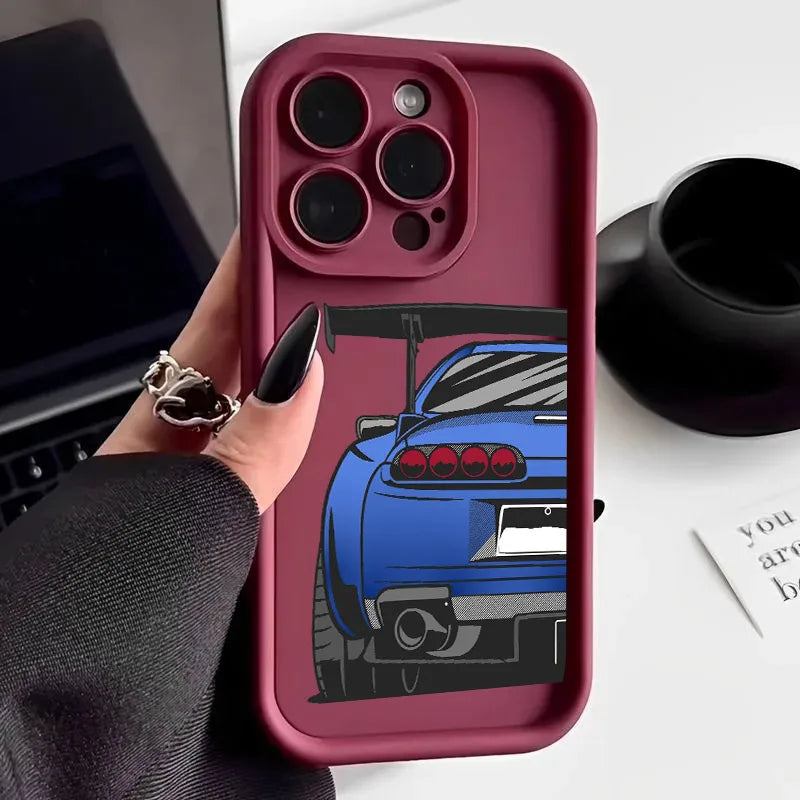 🔥 JDM Car Rear View Soft iPhone Case