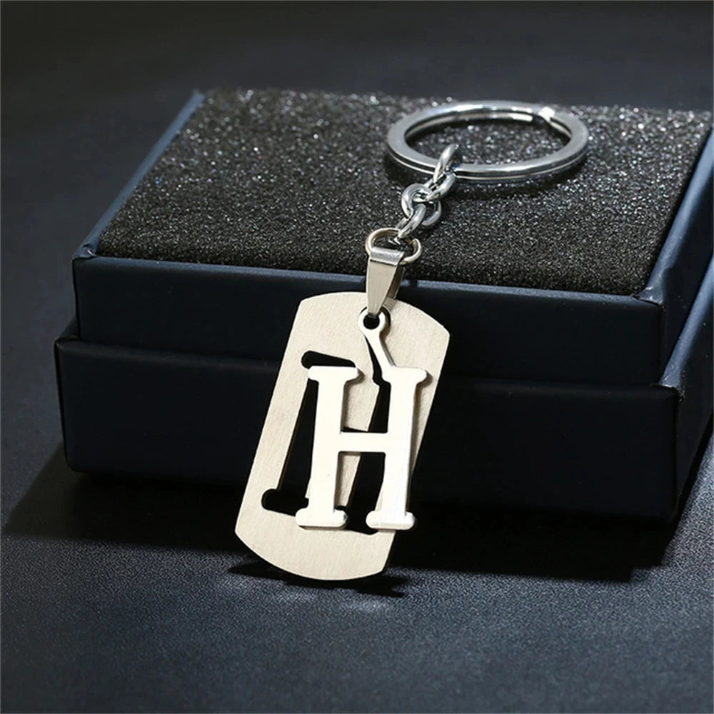 🔠✨ A–Z Letter Keychain – Personalized Steel Charm! 🔑💖