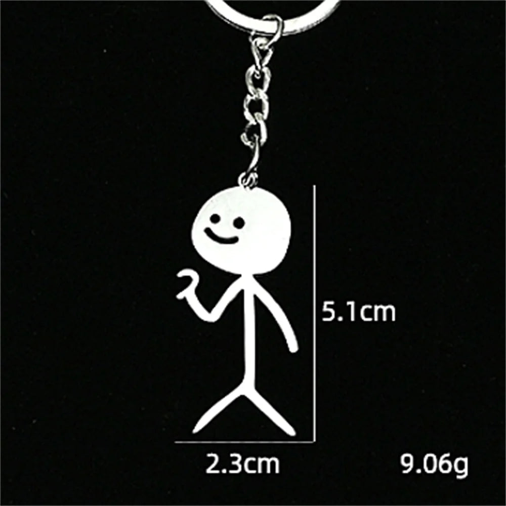 ❤️‍🔥 Funny Finger Heart Stickman Keychains – Couple's Cute Charm 💑🔑