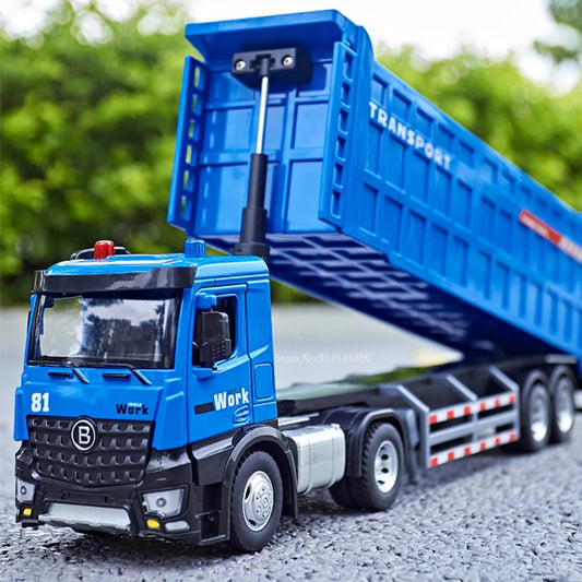Heavy Duty Blue Dump Truck Toy 🚛🔧 | Realistic Tipper Action for Kids