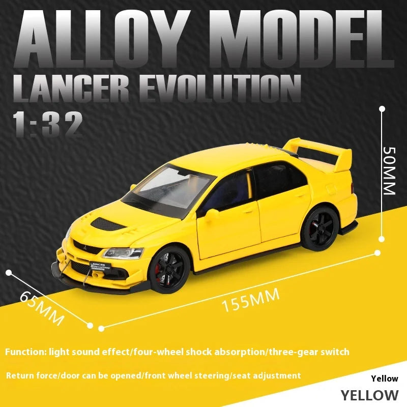 🔥 1:32 Mitsubishi Lancer Evolution IX Diecast Model – Sound & Light