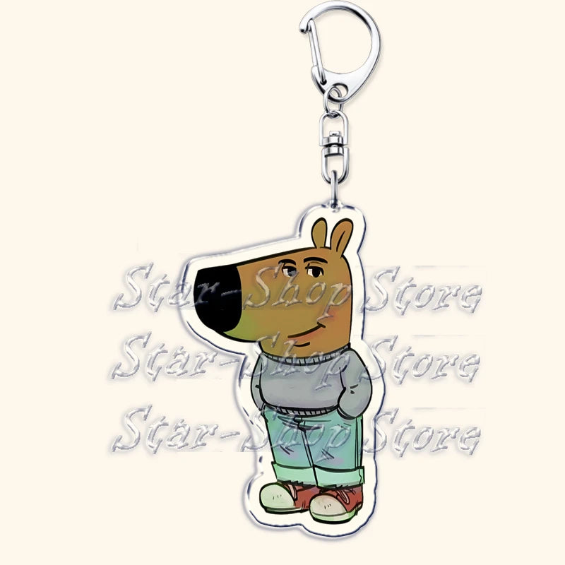 😎 Just a Chill Guy/Girl Meme Keychain 🐶✨