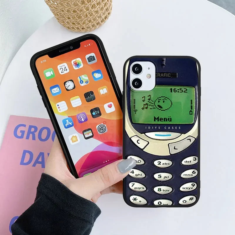 📱 Retro Cell Phone Style iPhone Case – Classic Mobile Series
