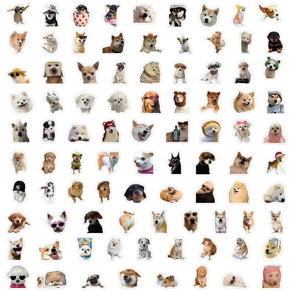 🐾 Cute Dog Sticker Pack – 10/50/100pcs of Pure Pup Joy! 🐶✨