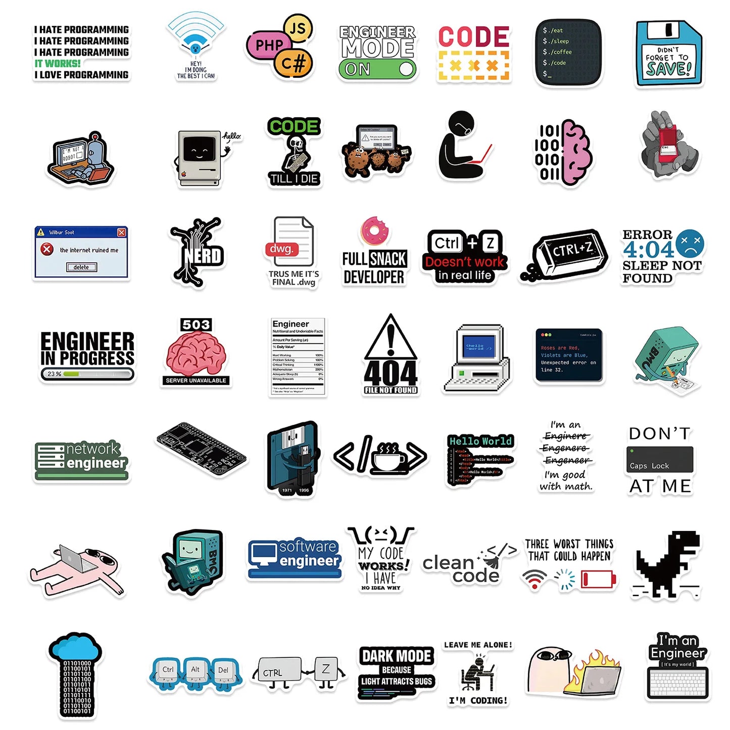 🤣✨ Funny Meme Animal Sticker Pack – Laughter That Sticks! 50pcs ✨🤣