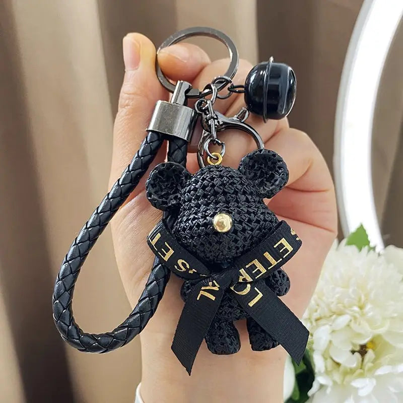 🧸 Creative Bear Keychain – Cute Resin Charm for Bags, Phones & Keys!