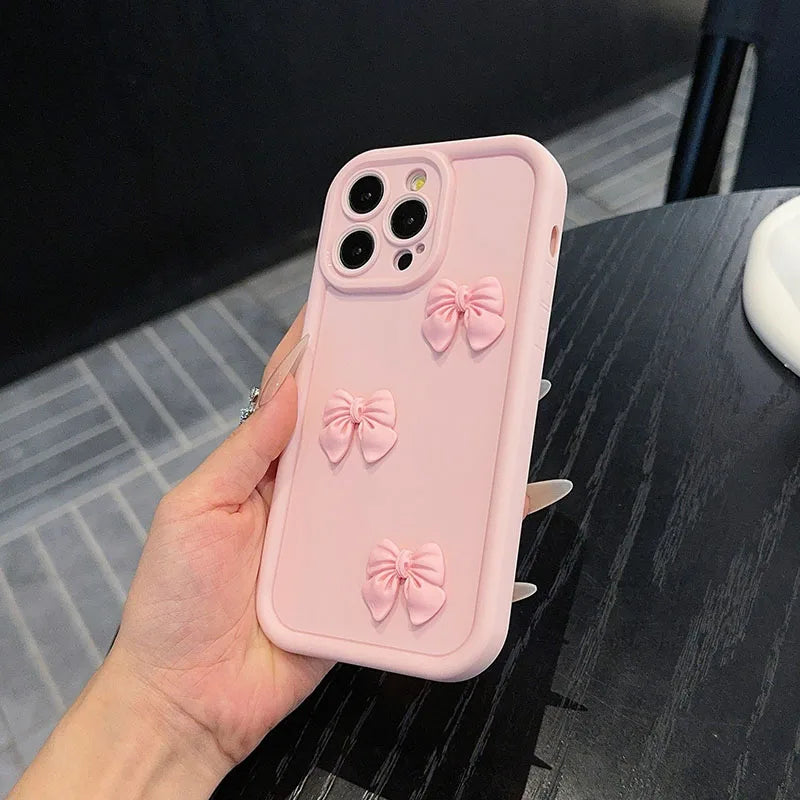 3D Pink Butterfly Silicone Phone Case – Cute & Shockproof 🦋💗