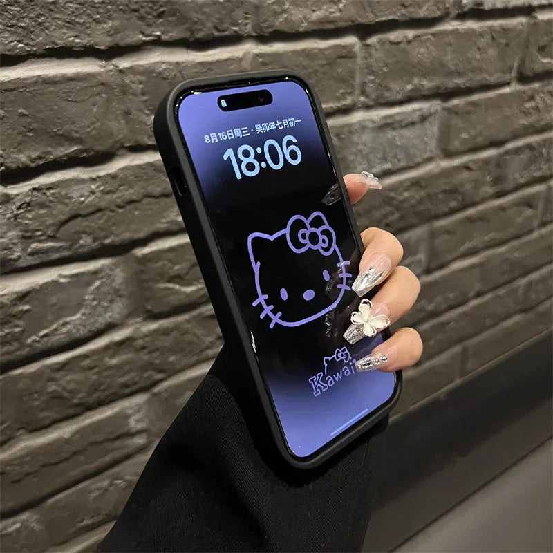 Cute Cartoon Cat Case – Soft Shockproof Cover for iPhone