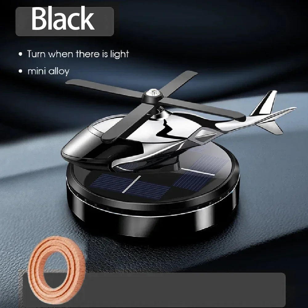 🚁 Solar Car Air Freshener – Helicopter Design | Aromatherapy & Odor Removal